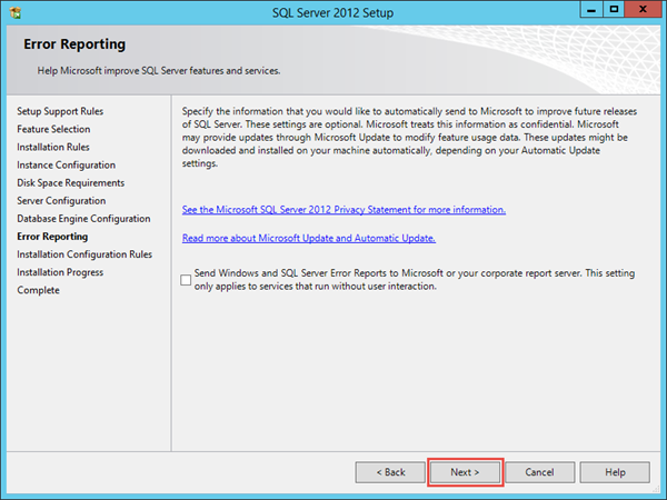 SQL Server 2012 Express Installation