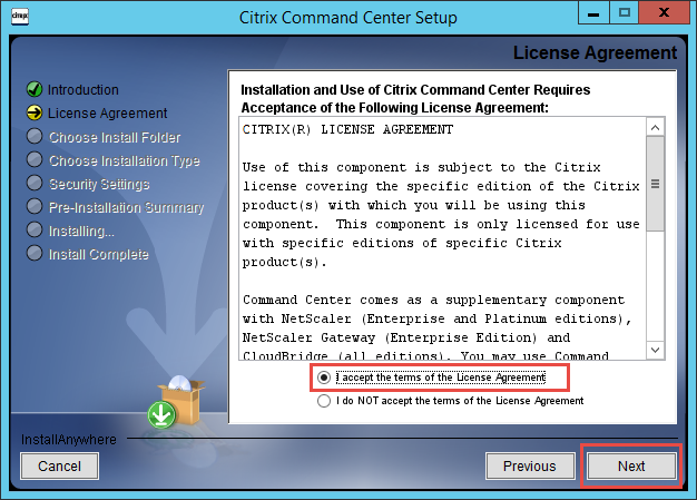 Citrix Command Center - Installation