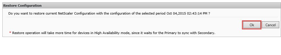 Citrix Command Center - NetScaler Backup