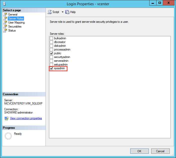VMware vCenter 6 SQL Express Upgrade